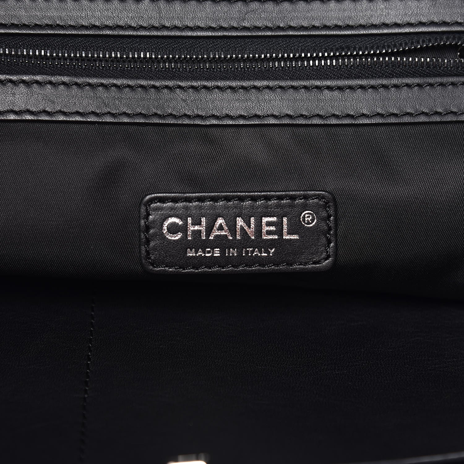 Chanel Wool Calfskin Sport North South Tote Black 6 of 9