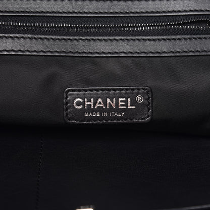 Chanel Wool Calfskin Sport North South Tote Black 6 of 9