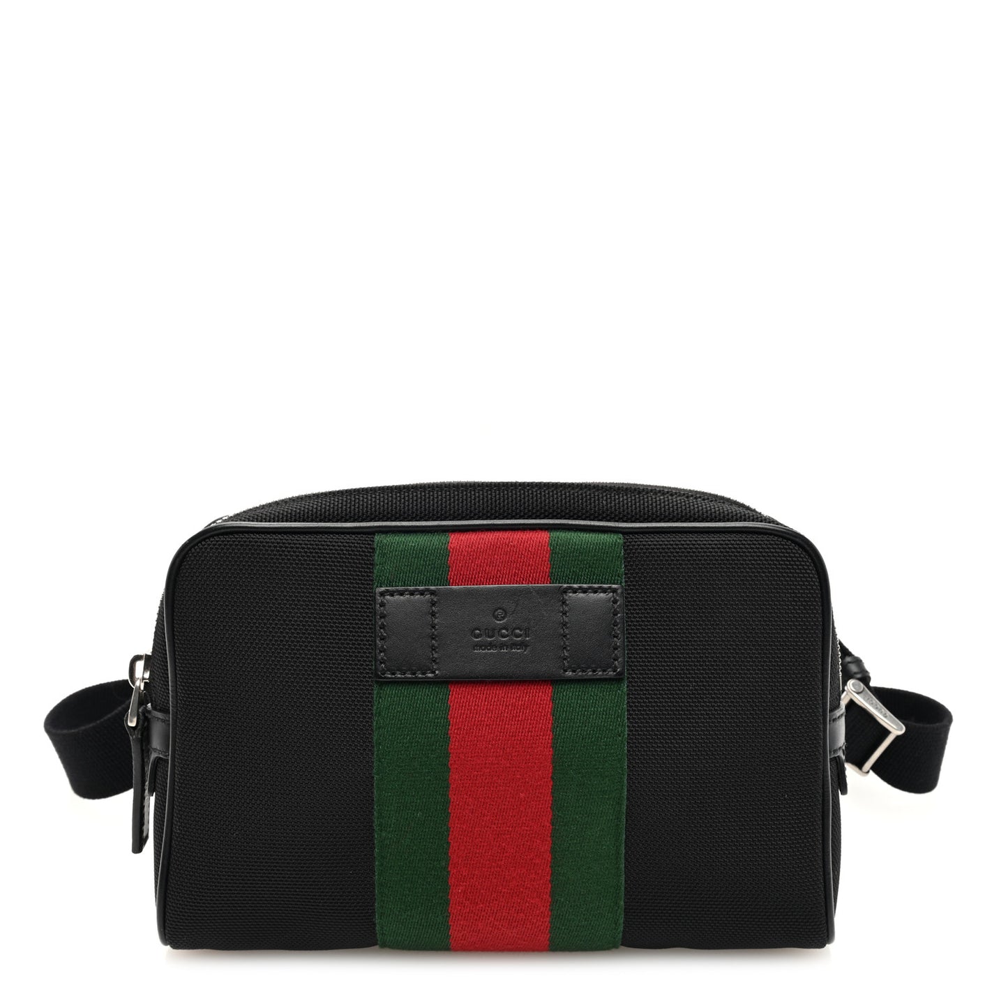 Canvas Web Slim Belt Bag Black