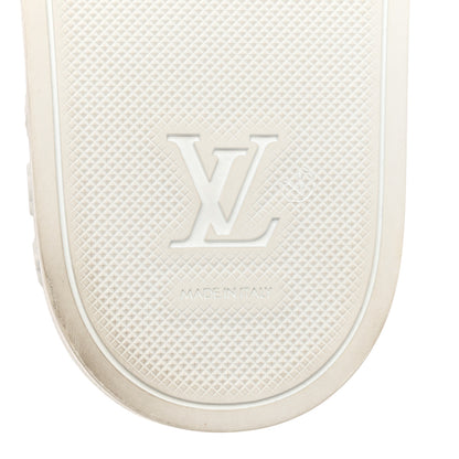 Louis Vuitton Iridescent Rubber Monogram Mens Waterfront Mules 10.5 Blue 8 of 9