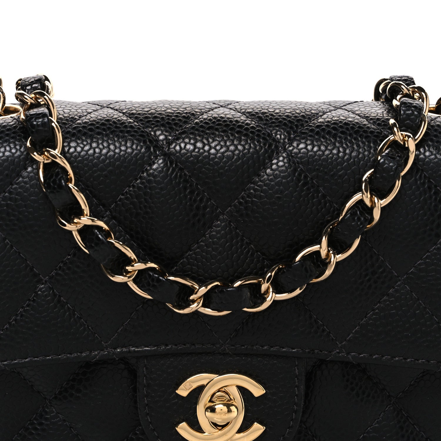 Chanel Caviar Quilted Mini Square Flap Black 7 of 9