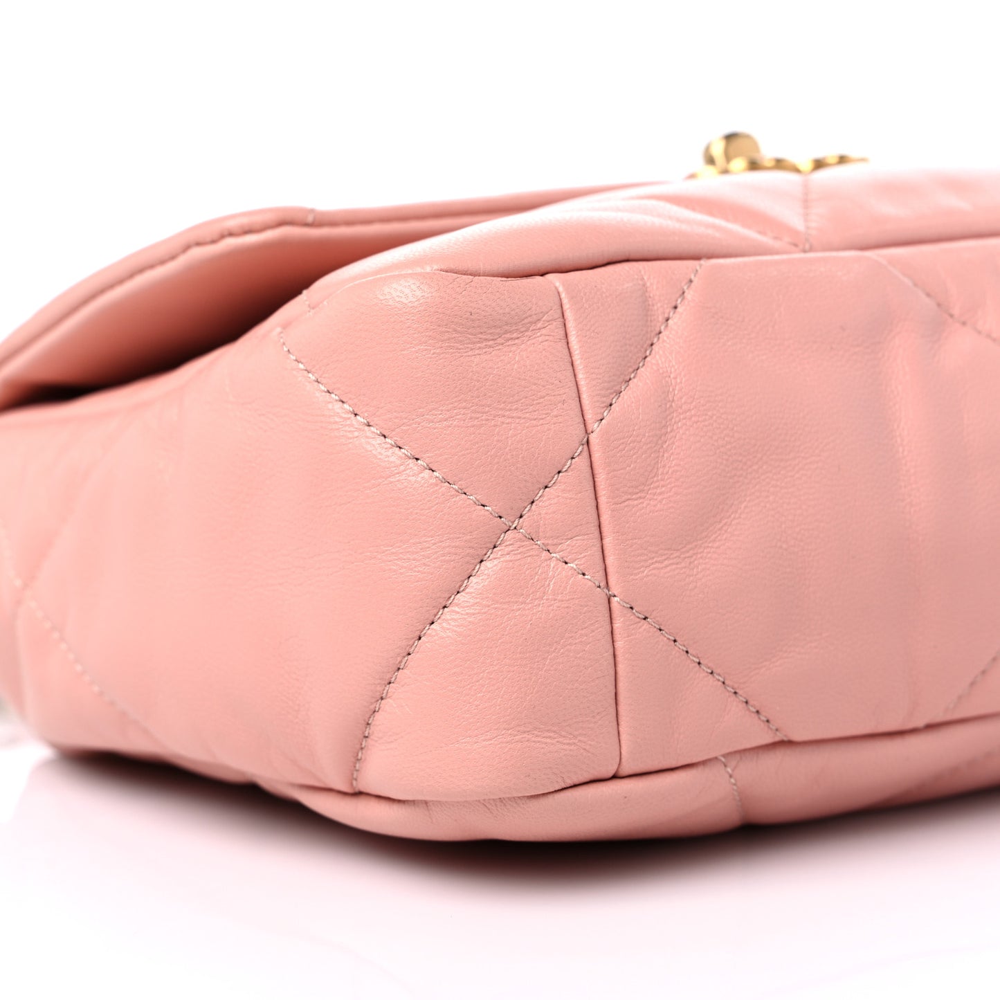 Goatskin Quilted Medium Chanel 19 Flap Light Pink