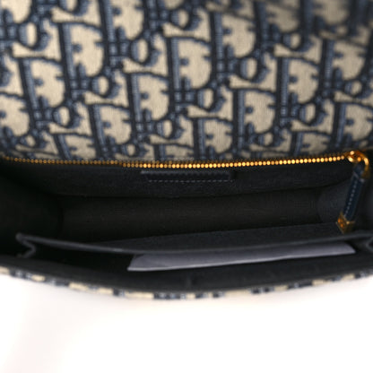 Christian Dior Oblique 30 Montaigne Flap Bag Blue 5 of 9