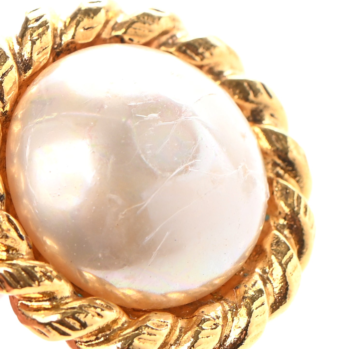 Pearl Clip On Earrings Gold