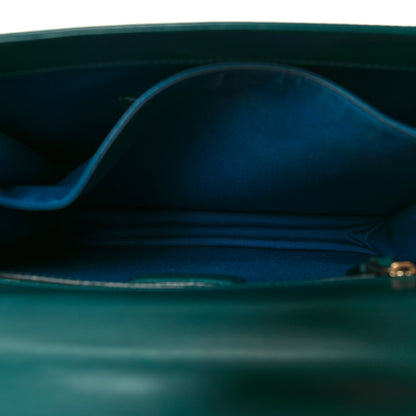 Bulgari Calfskin Large Serpenti Forever Top Handle Emerald Green 7 of 12