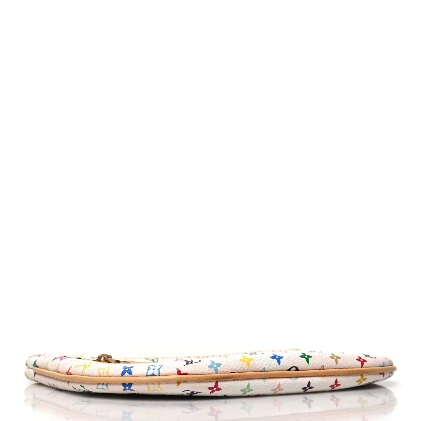 Monogram Multicolor Pochette Plate GM White