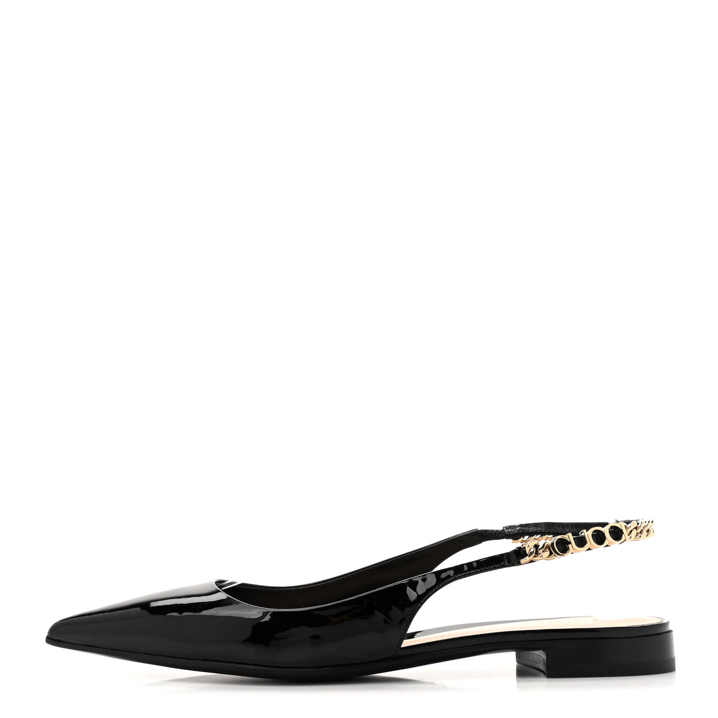 Patent Signoria Ballet Slingback Ballet Flat 38.5 Black