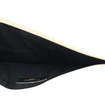 Saint Laurent Grain De Poudre Uptown Pouch Blanc Vintage 5 of 8