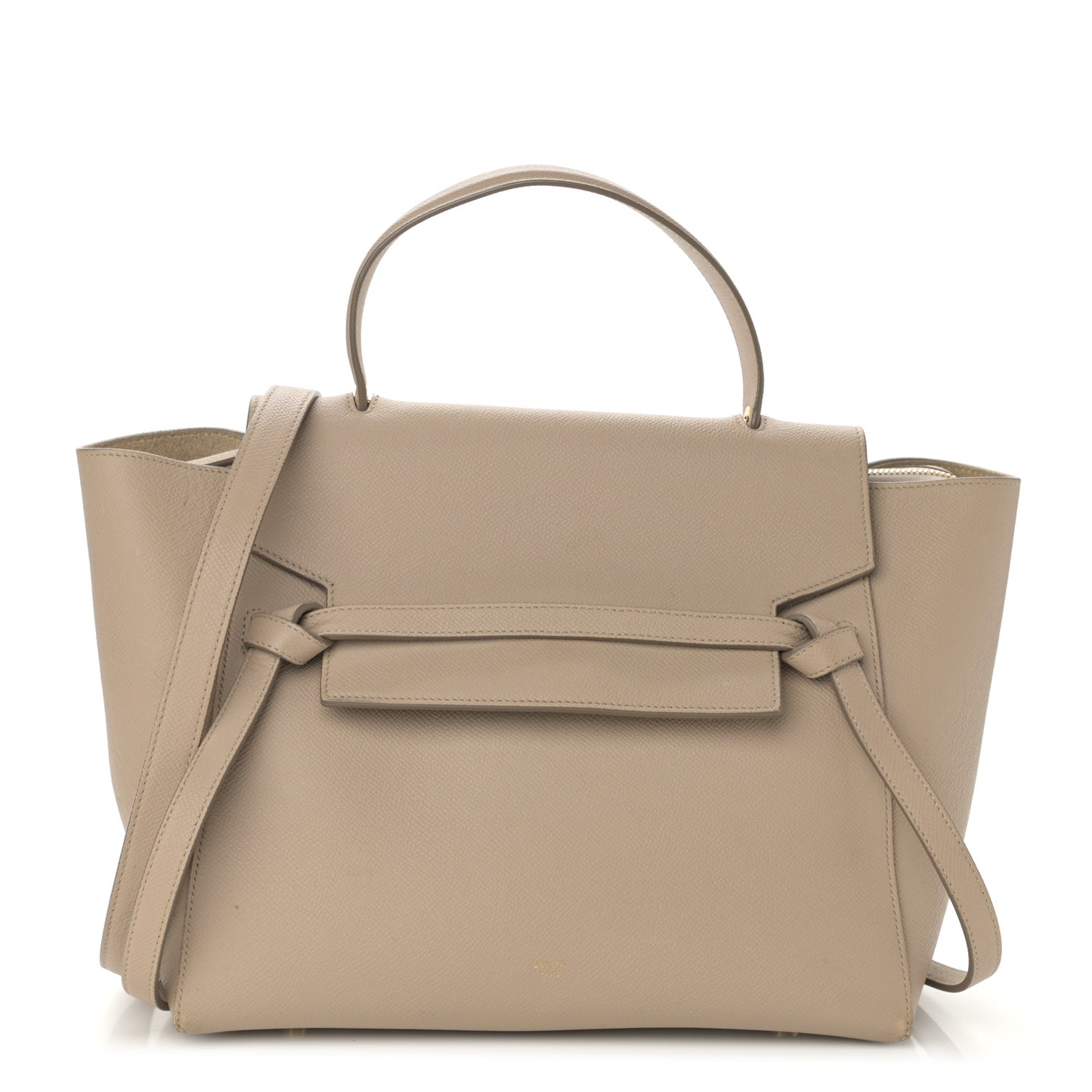 Grained Calfskin Mini Belt Bag Light Taupe