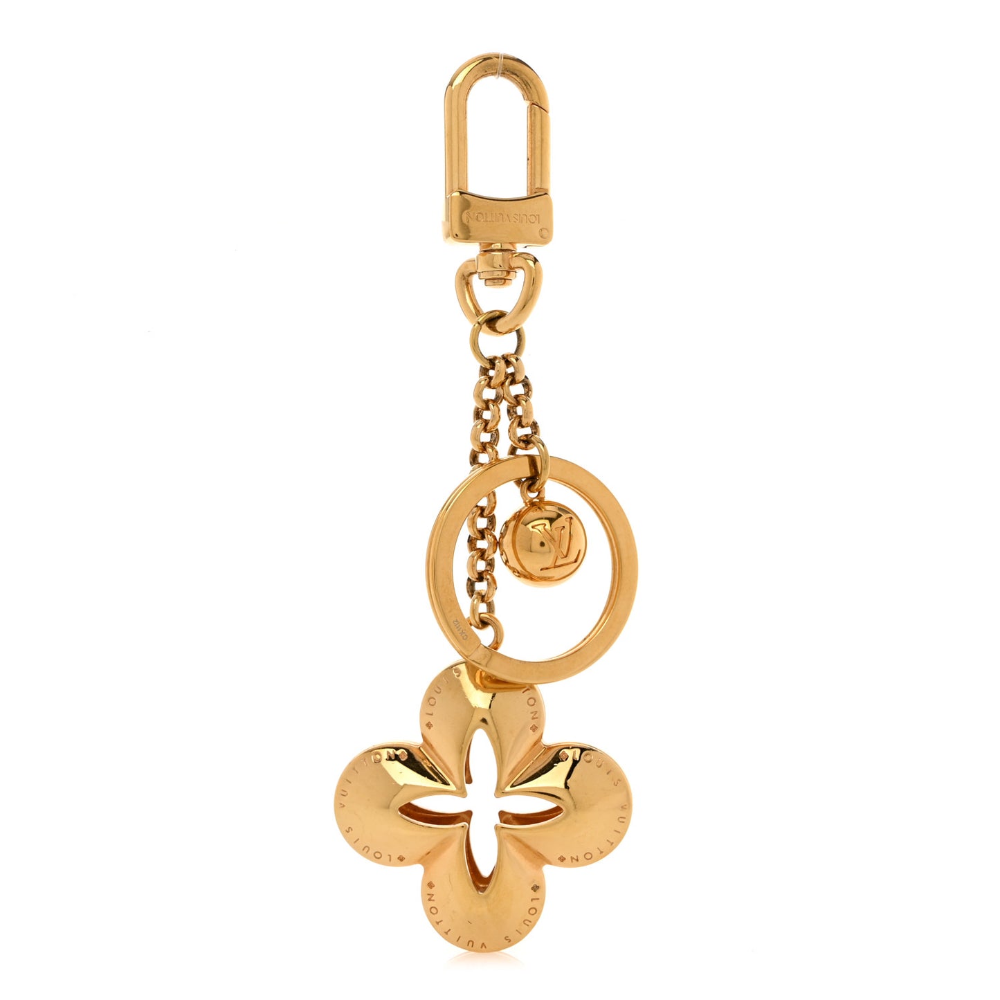 Metal Eclipse Bag Charm Key Holder Gold