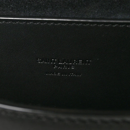 Saint Laurent Smooth Calfskin Monogram Medium Kaia Satchel Black 6 of 10