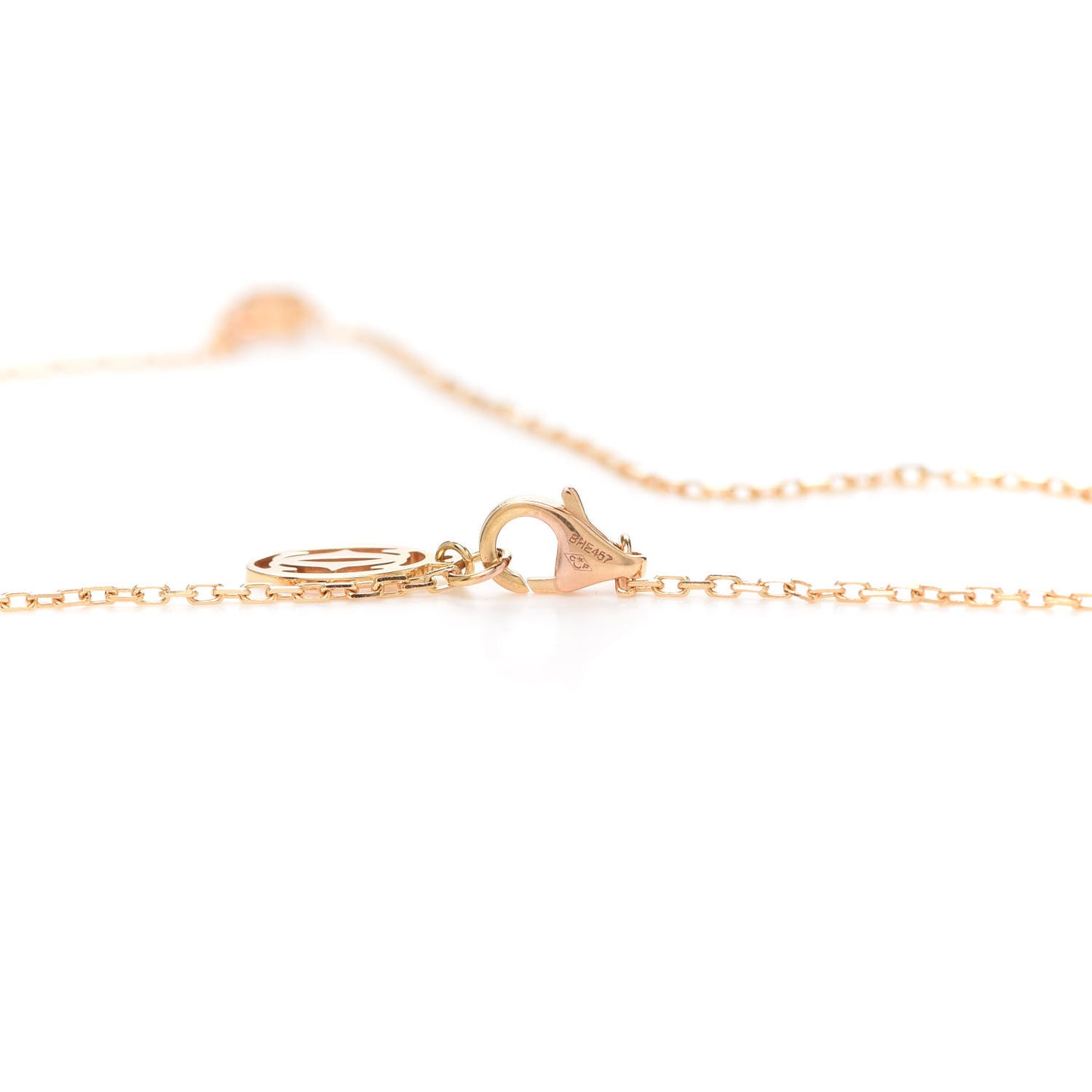 18K Pink Gold Diamond LM D'Amour Pendant Necklace