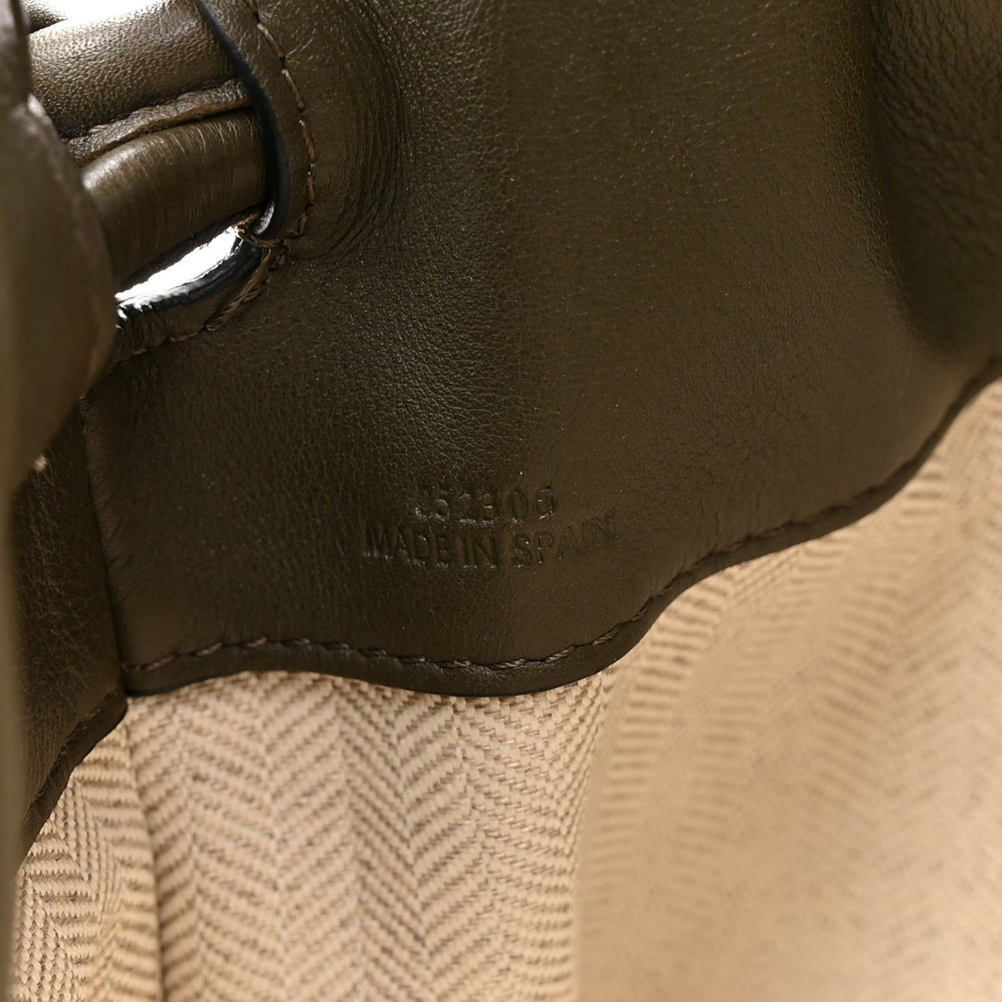 Calfskin Flamenco Knot XL Shoulder Bag Khaki Green