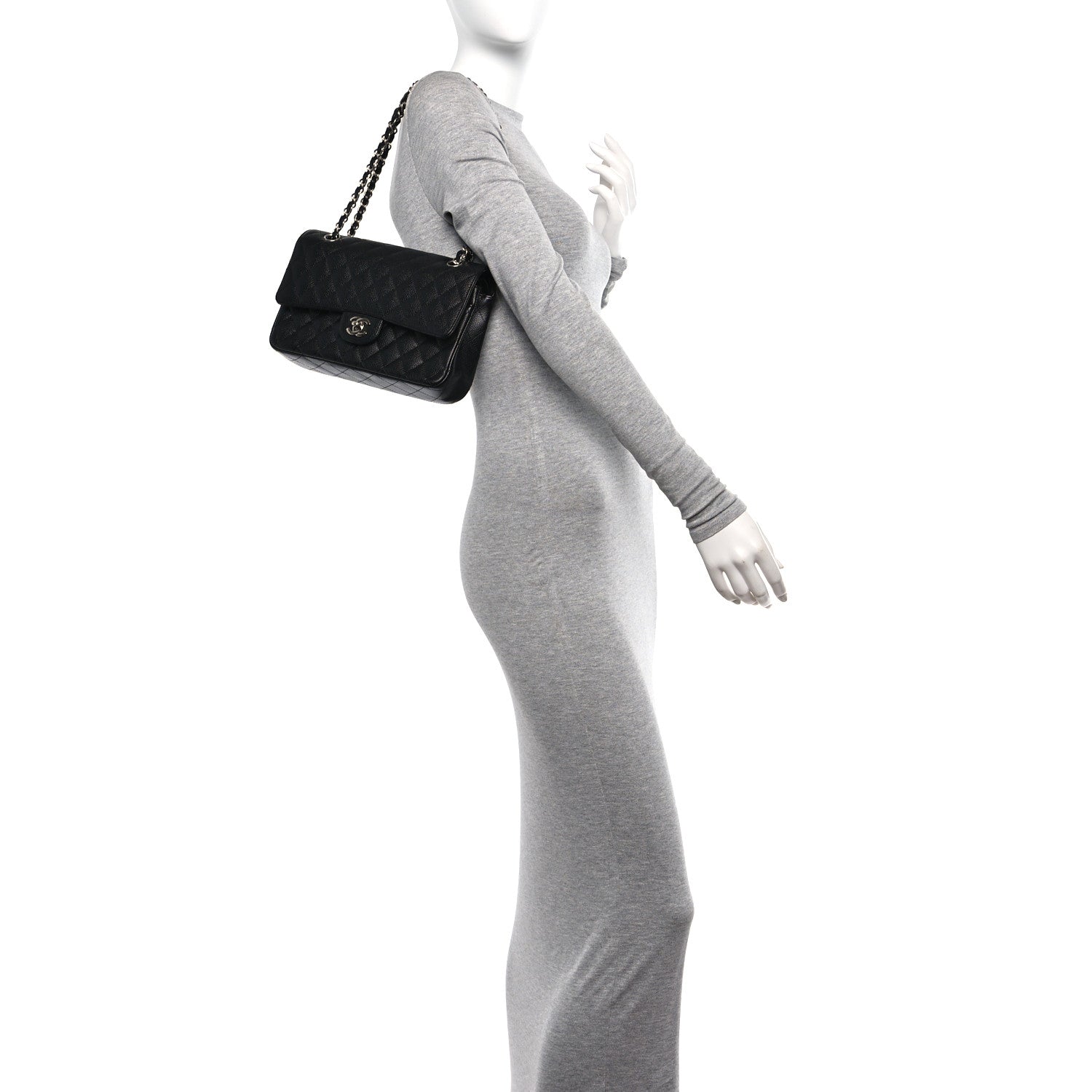 Chanel Caviar Quilted Medium Double Flap Black 2 of 10