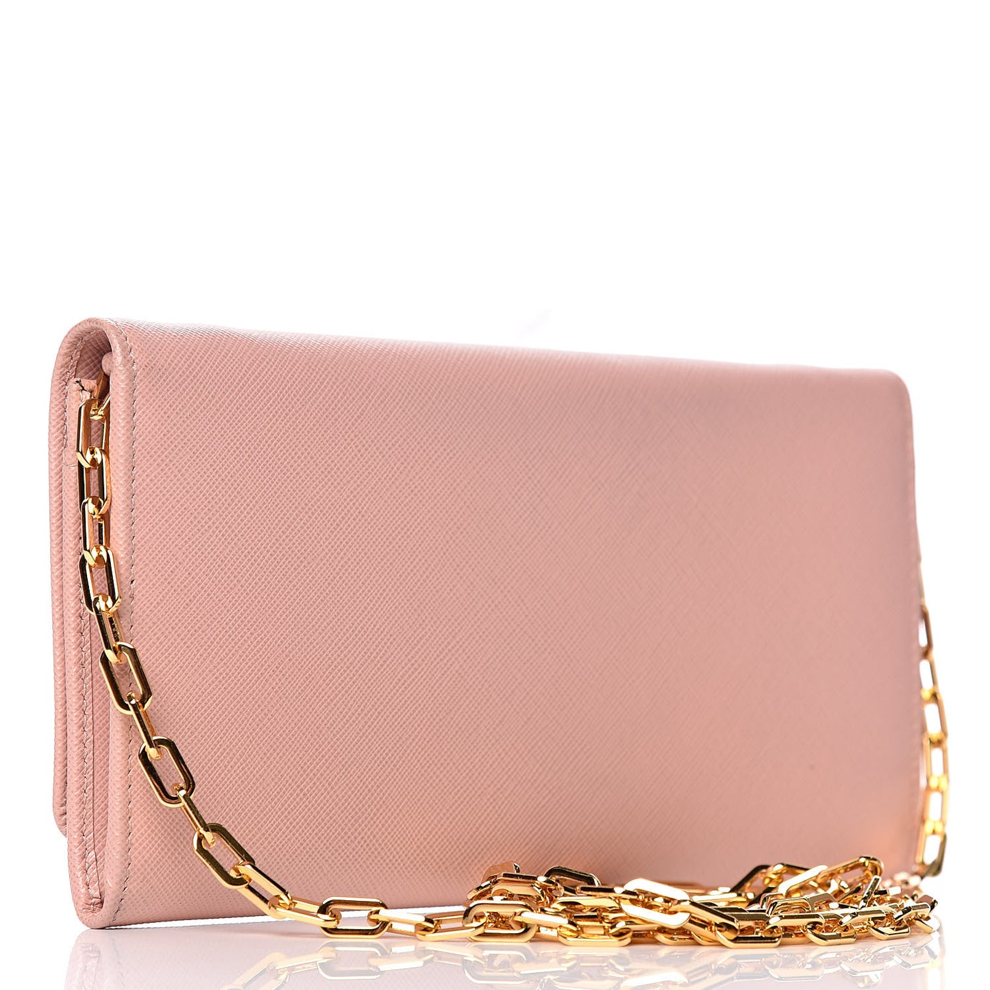 Saffiano Metal Large Chain Wallet Orchidea