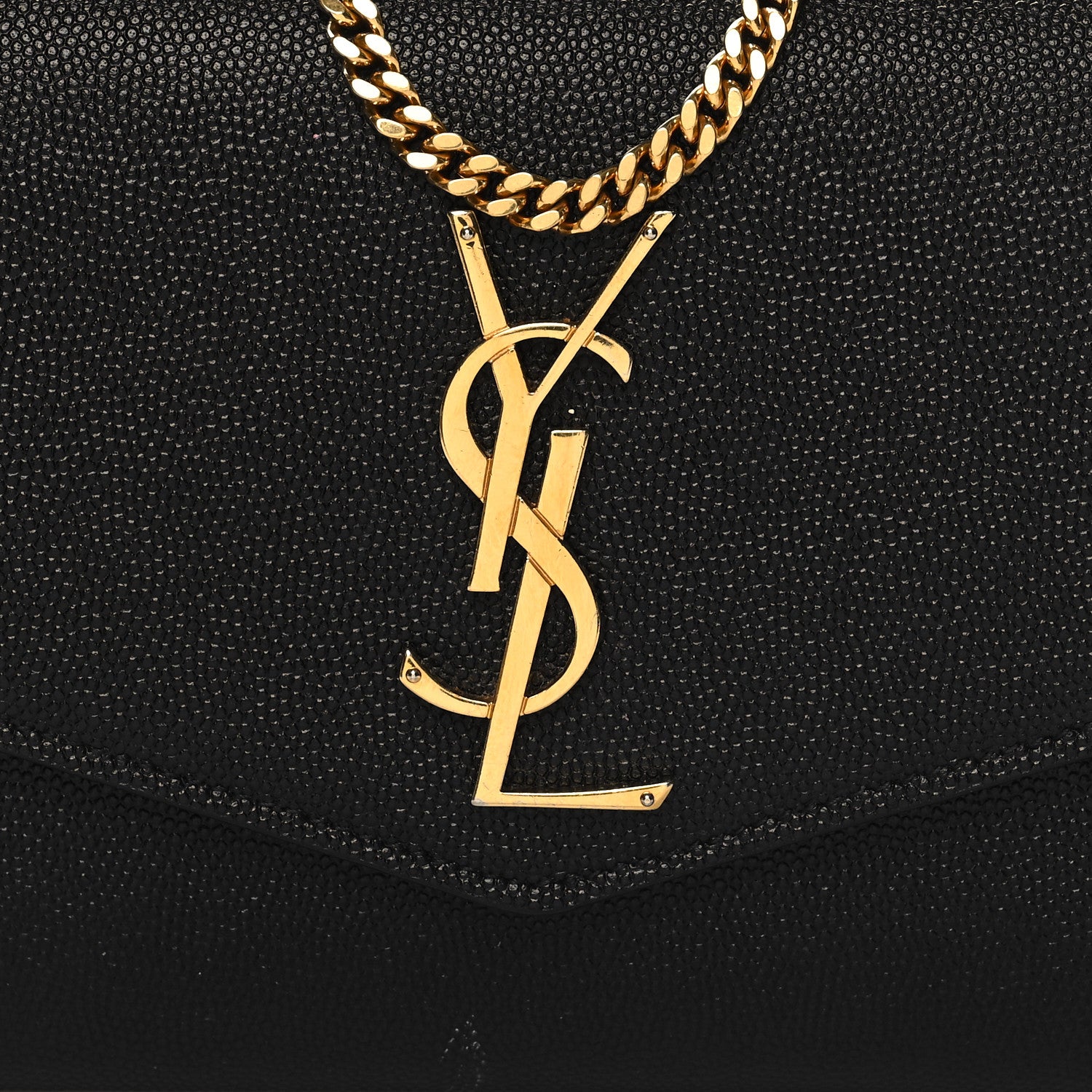 Saint Laurent Grain de Poudre Uptown Chain Wallet Black 11 of 16