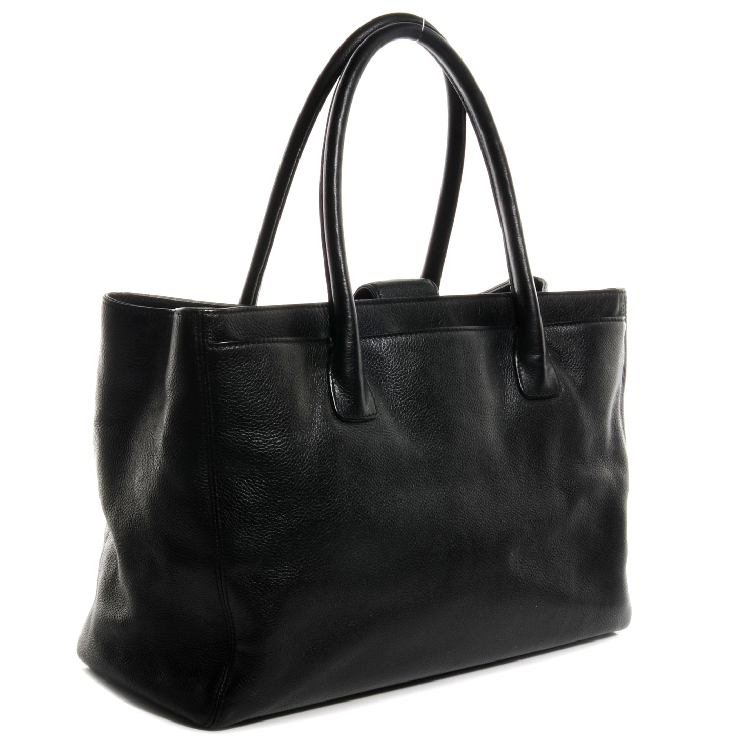 Calfskin Cerf Shopper Tote Black