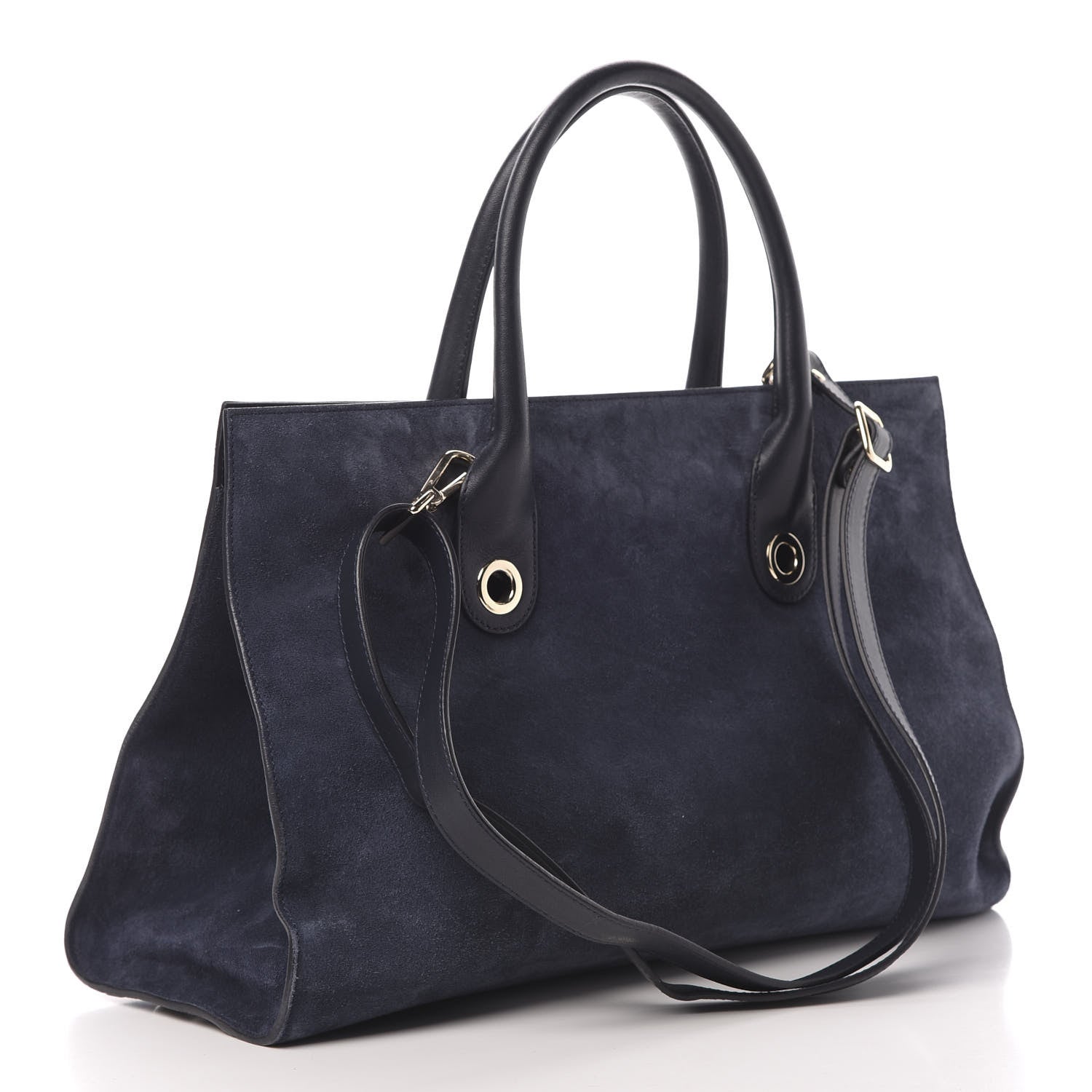 Jimmy Choo Suede Riley Tote Navy 3 of 16