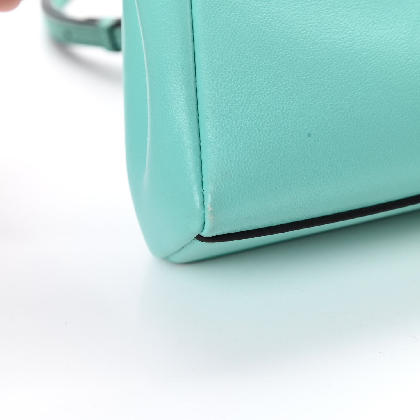 Shiny Nappa Micro Peekaboo Iconic Satchel Turchese Egiz