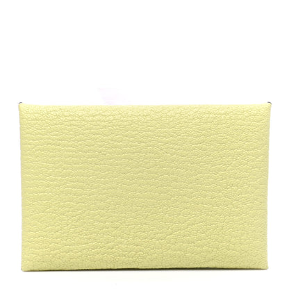 Hermes Chevre Mysore Calvi Card Case Jaune Bourgeon 1 of 4