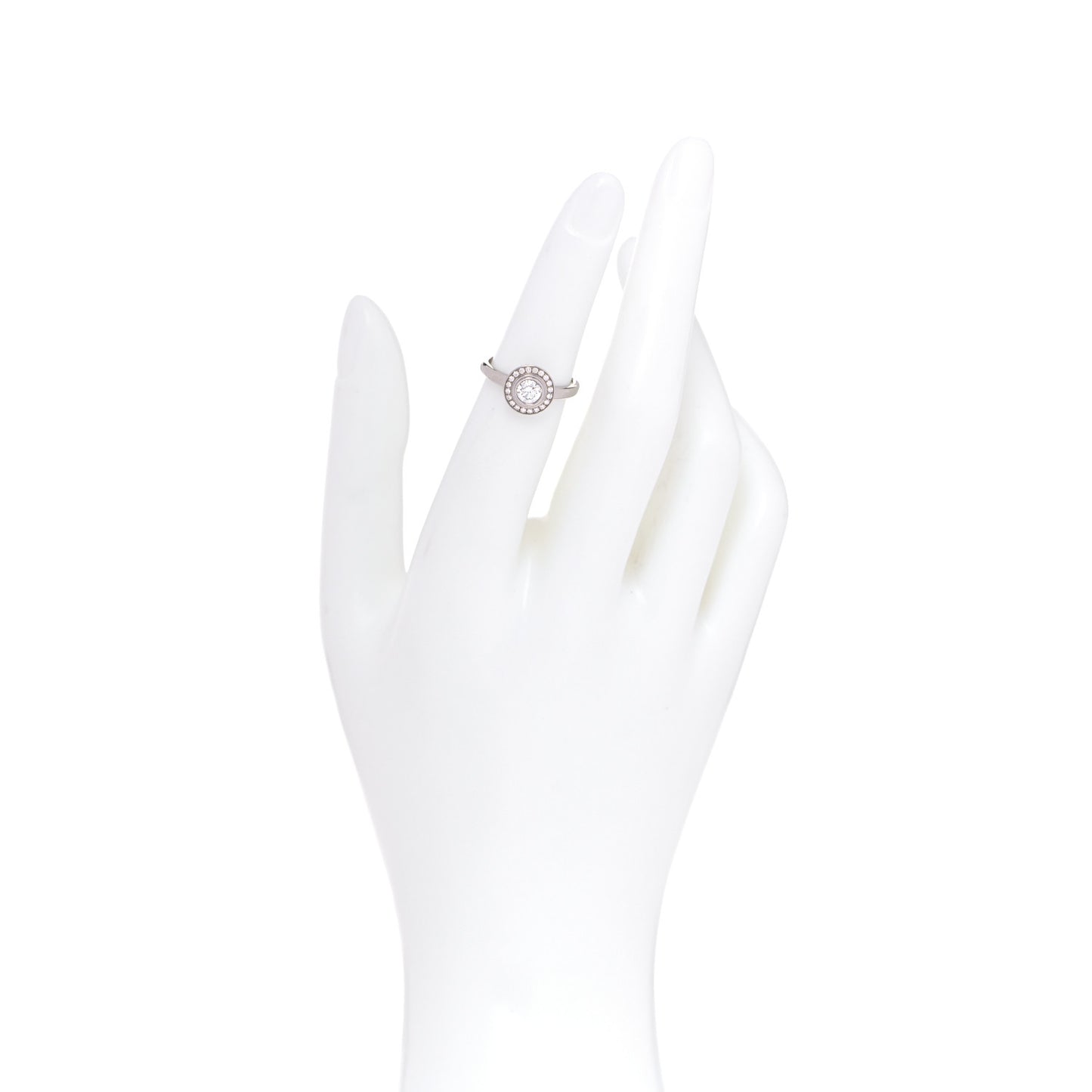 Platinum Diamond .33ct D'Amour Solitaire Engagement Ring 49 4.75