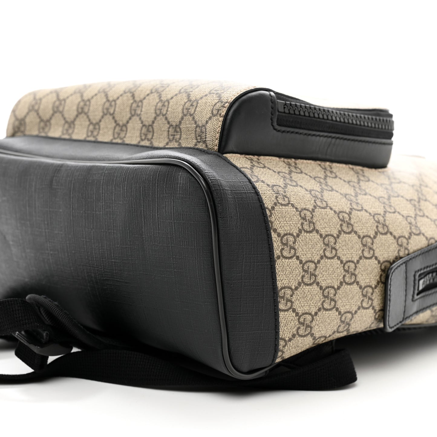 GG Supreme Monogram Medium Backpack Black