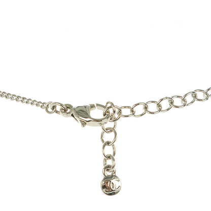 Chanel Crystal CC Pendant Necklace Silver 3 of 5