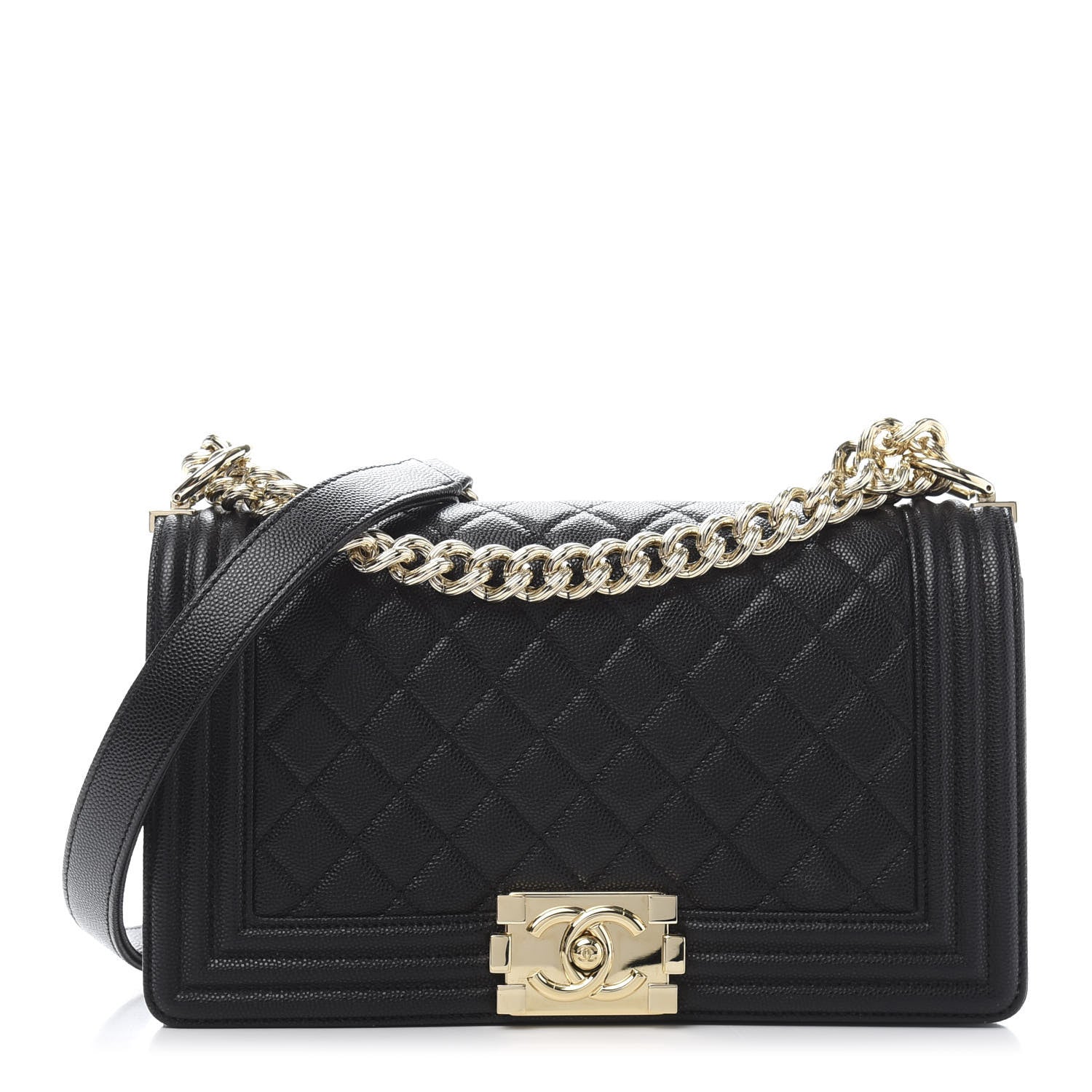 Chanel Caviar Quilted Medium Boy Flap Black 1 of 11