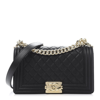 Chanel Caviar Quilted Medium Boy Flap Black 1 of 11