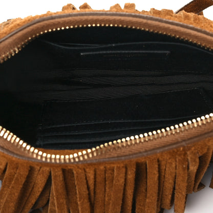 Saint Laurent Suede Fringe Crossbody Light Ocre 5 of 7