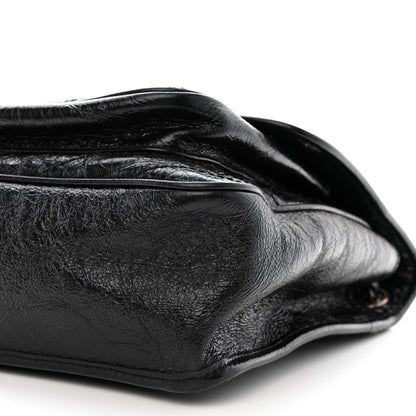 Saint Laurent Crinkled Calfskin Matelasse Monogram Large Niki Chain Satchel Black 10 of 10