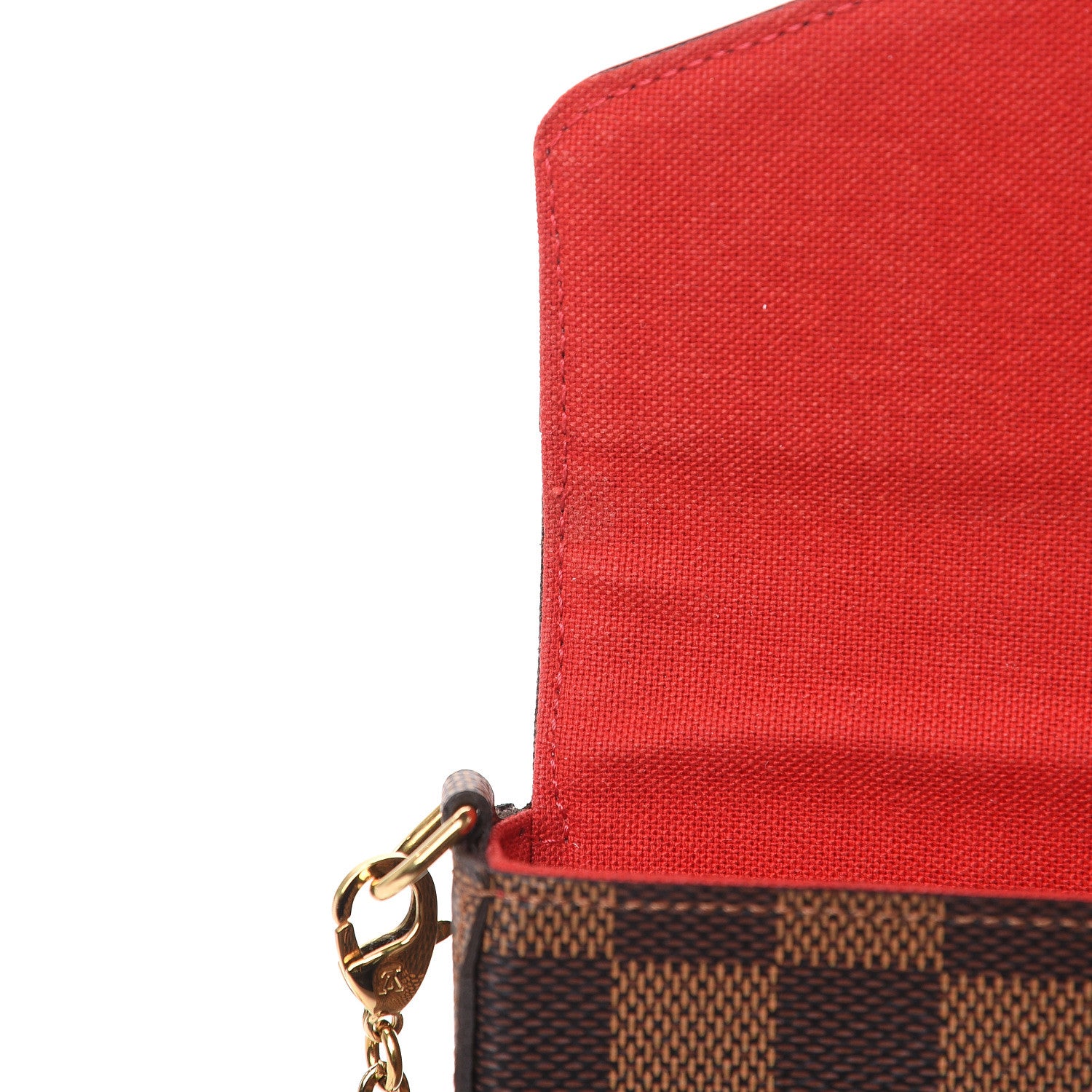 Louis Vuitton Damier Ebene Pochette Felicie Chain Wallet 11 of 11