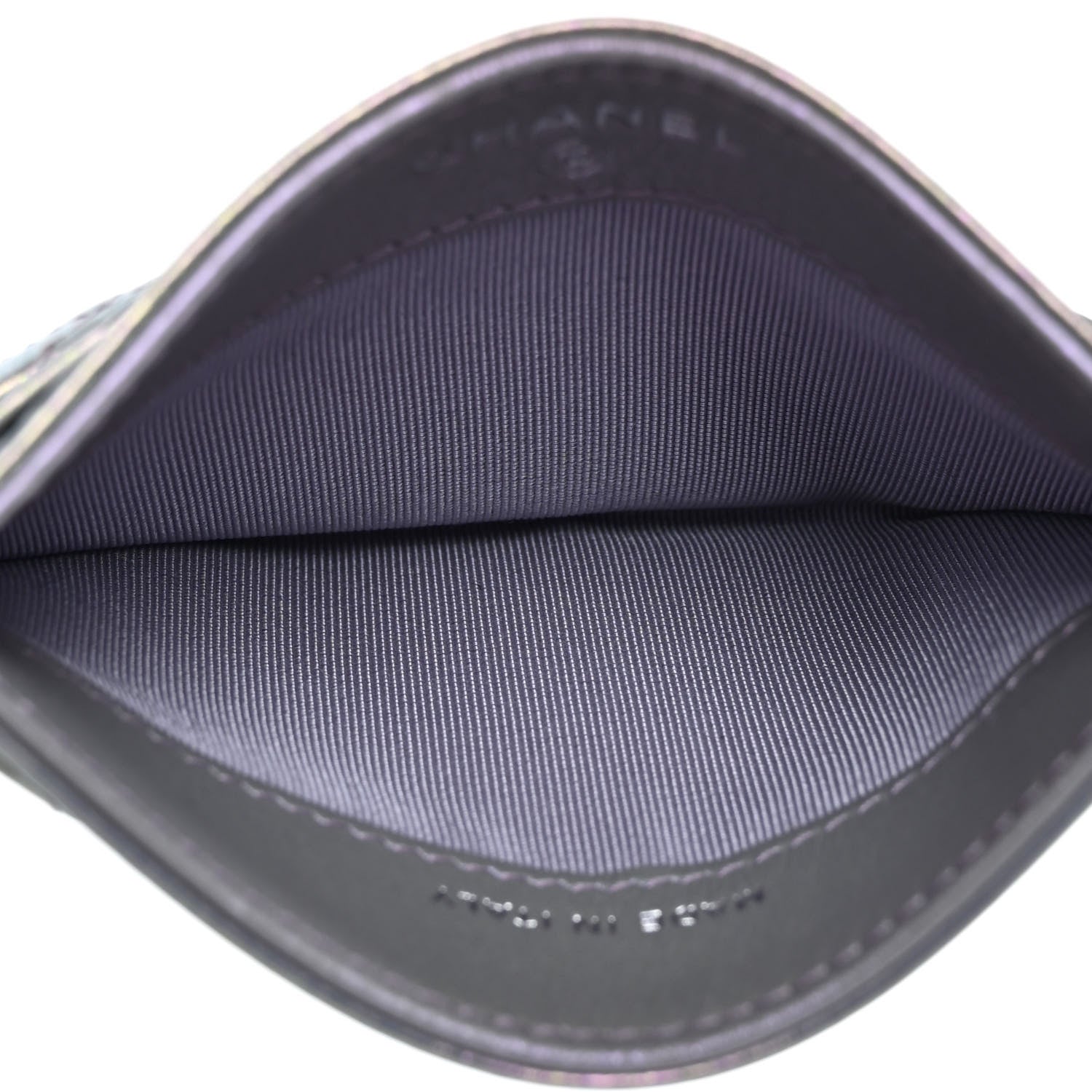 Chanel Iridescent Lambskin Quilted Card Holder Ivory 5 of 7