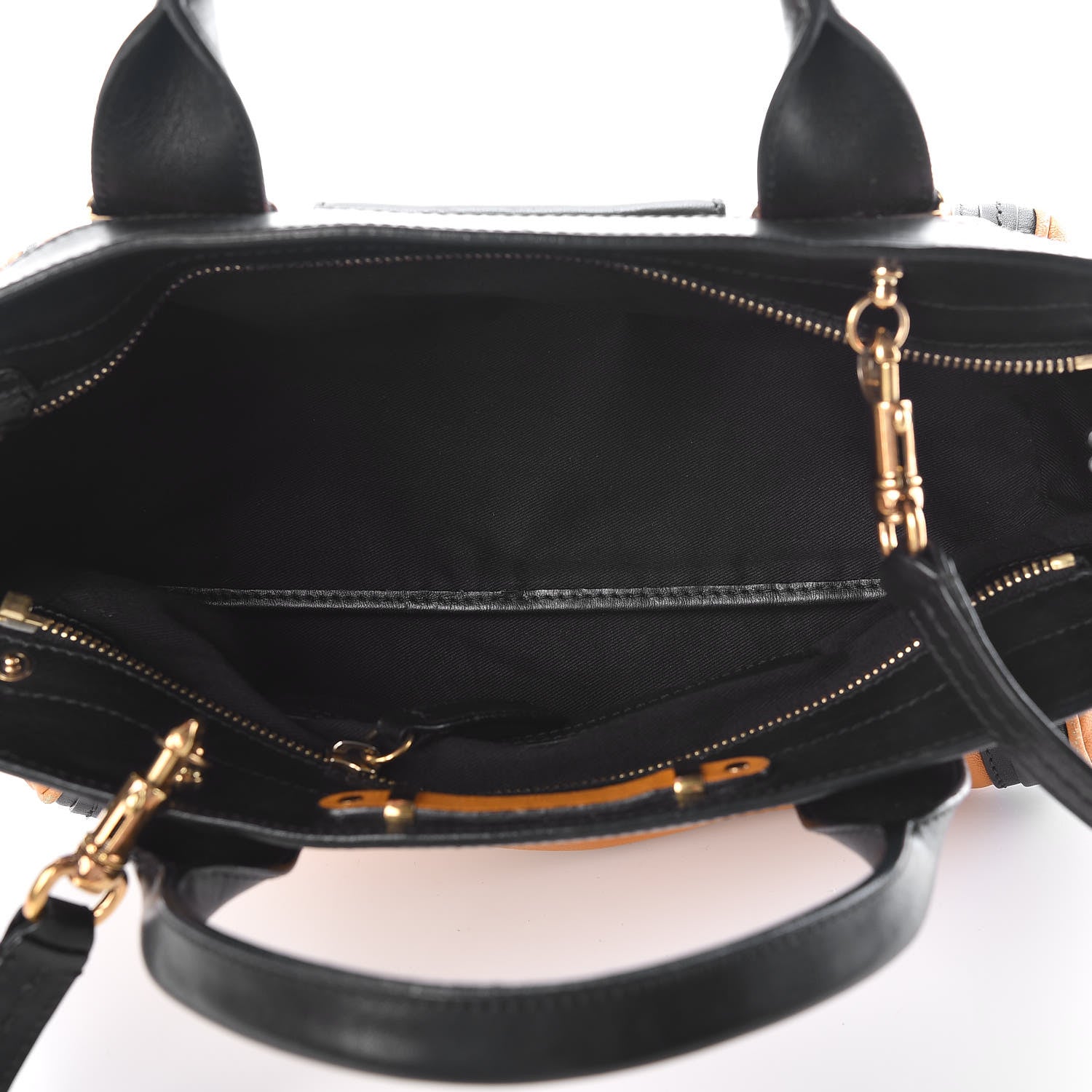 Chloe Calfskin Mini Alice Satchel Black Orange 5 of 11