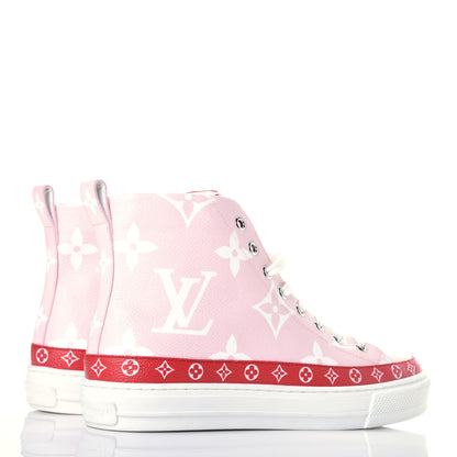 Louis Vuitton Monogram Giant Stellar Sneaker Boots 38 Rose Rouge 4 of 10