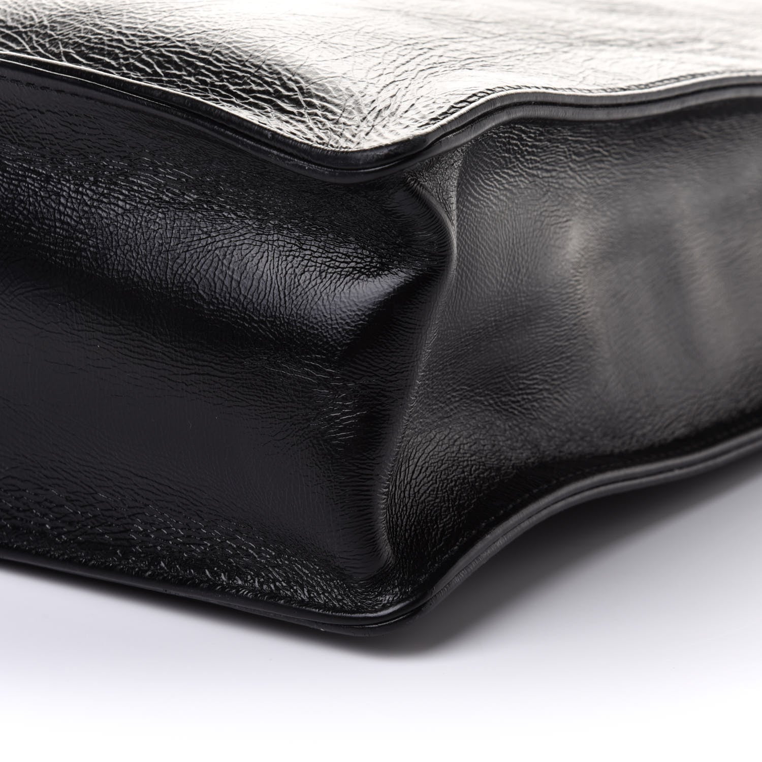 Chanel Shiny Aged Calfskin North South Shopping Bag Black 9 of 11