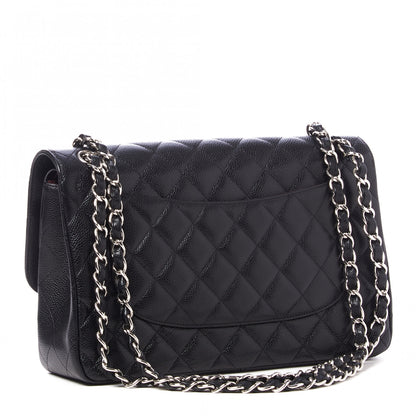 Chanel Caviar Quilted Jumbo Double Flap Black 3 of 10