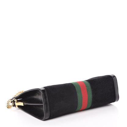 Gucci Suede Patent GG Web Small Ophidia Chain Shoulder Bag Black 4 of 10