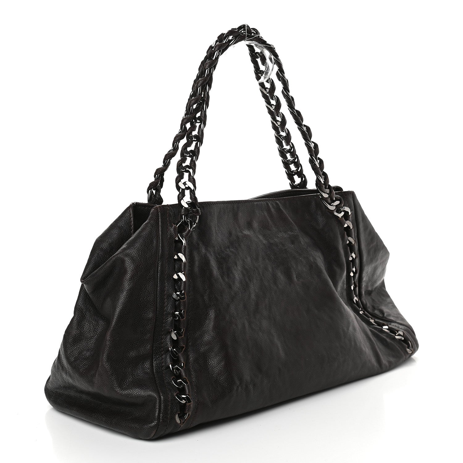 Chanel Glazed Caviar Large East West Modern Chain Tote Brown 3 of 9