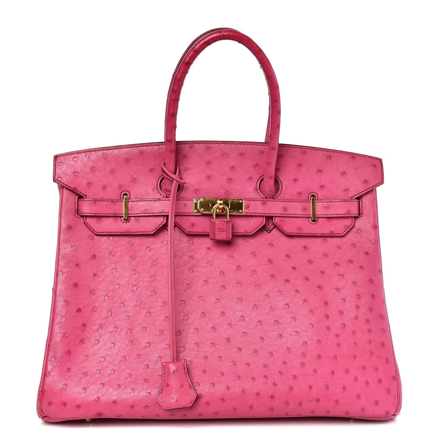 Ostrich Birkin 35 Fuchsia