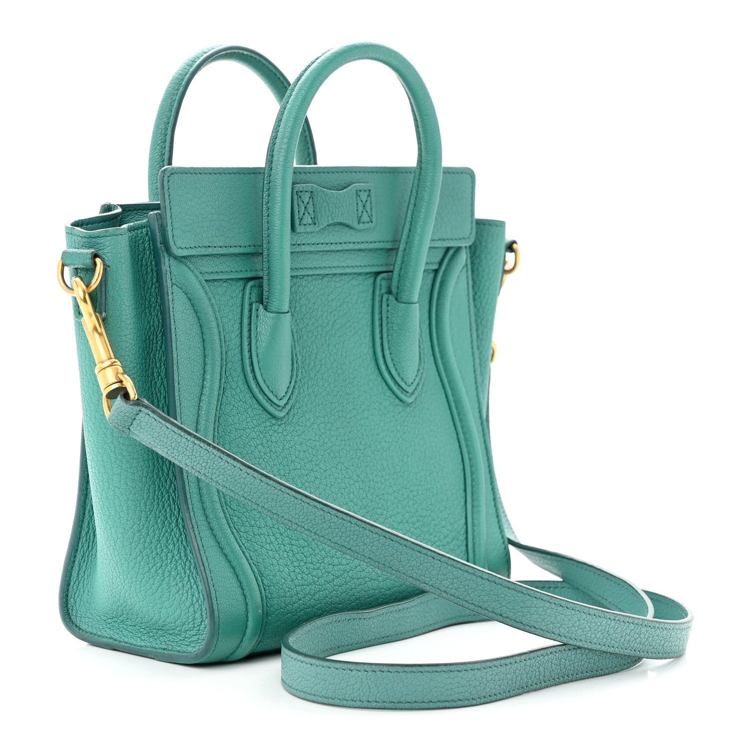 Celine Drummed Calfskin Nano Luggage 3 of 10