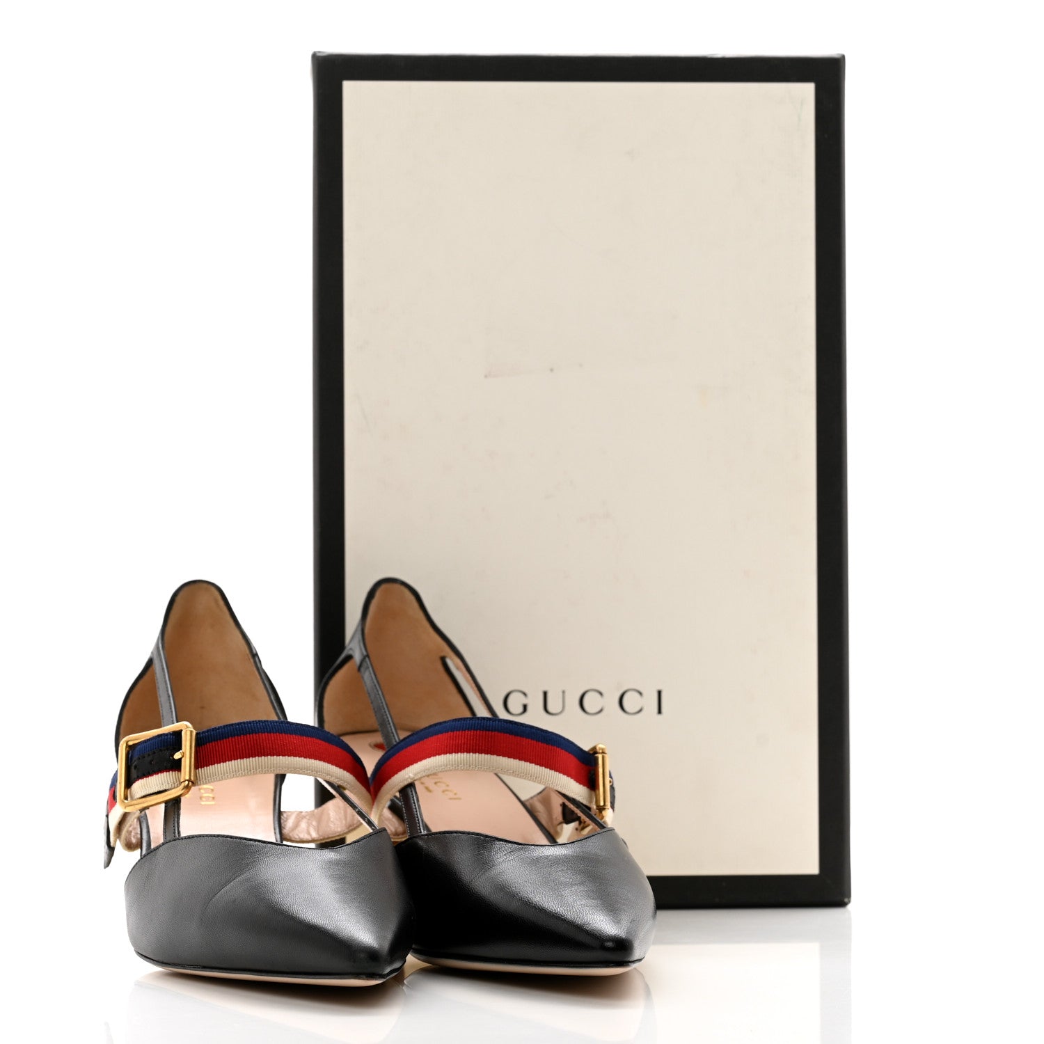 Gucci Malaga Kid Grosgrain Sylvie Web Bamboo Low Heel Pumps 40 Black 12 of 12