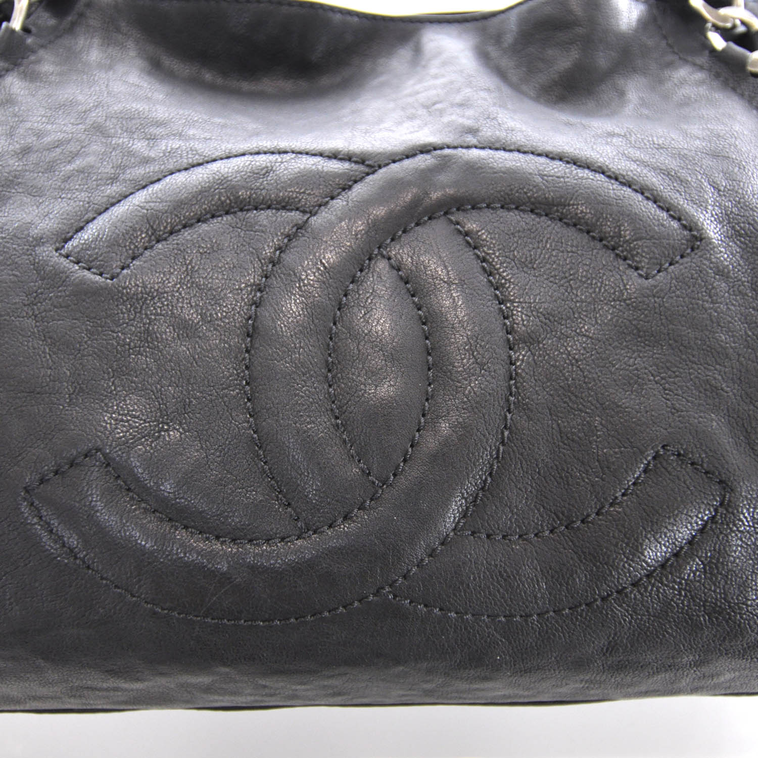 Chanel Leather Large Modern Chain Tote Black 7 of 12