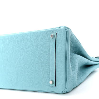 Hermes Taurillon Clemence BIRKIN 35 Bleu Atoll 10 of 10