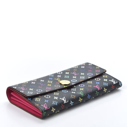 Louis Vuitton Monogram Multicolor Sarah Wallet Black Grenade 3 of 9