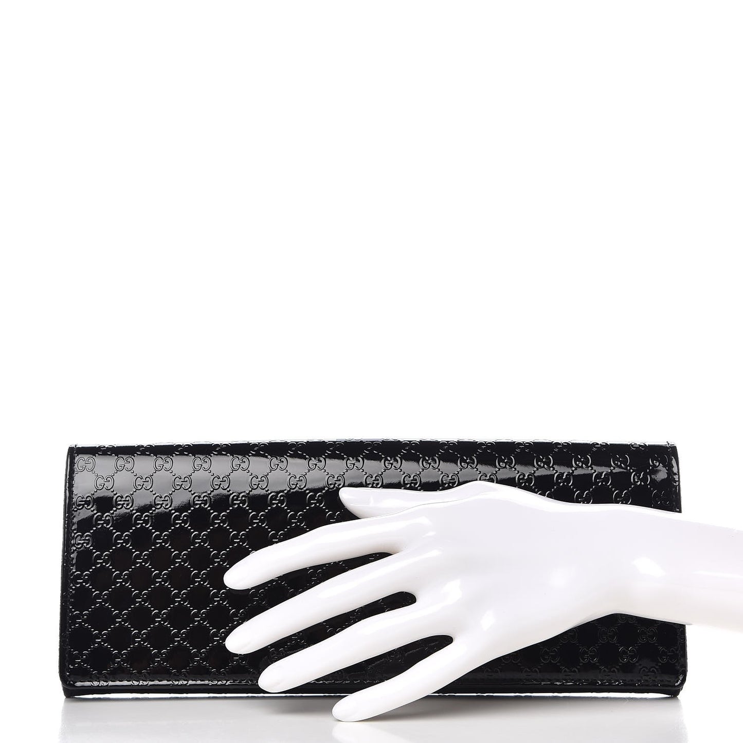 Patent Microguccissima Small Broadway Clutch Black