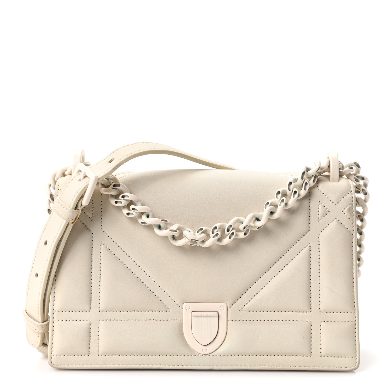 Christian Dior Ultra Matte Calfskin Small Diorama Flap Bag White 1 of 10