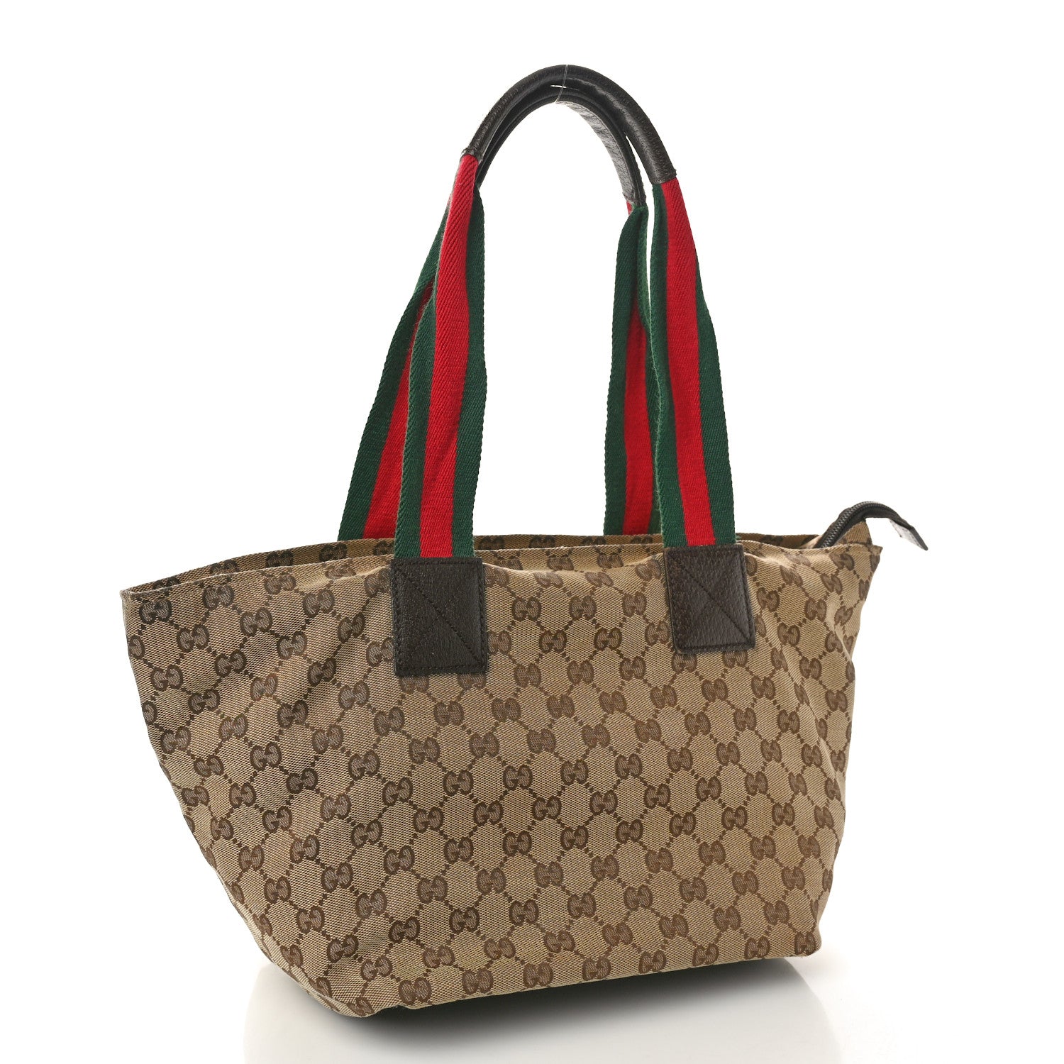 Gucci GG Monogram Medium Web Handle Bucket Dark Brown 3 of 13