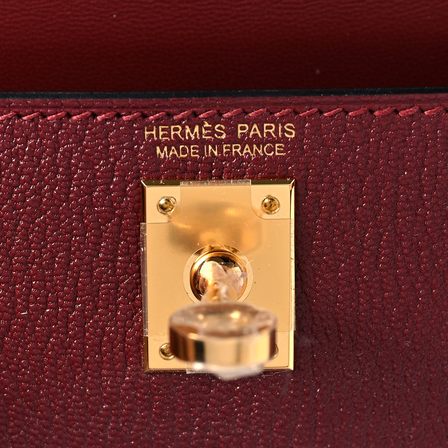 Chevre Chamkila Mini Kelly Sellier 20 Rouge H