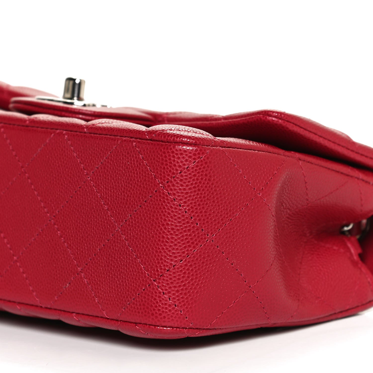 Chanel Caviar Quilted Mini Rectangular Flap Red 10 of 10